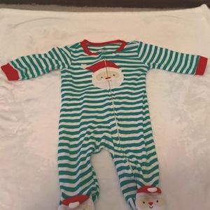 Santa Claus baby footie pjs